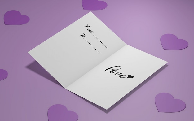 Valentine's party invitation mockup