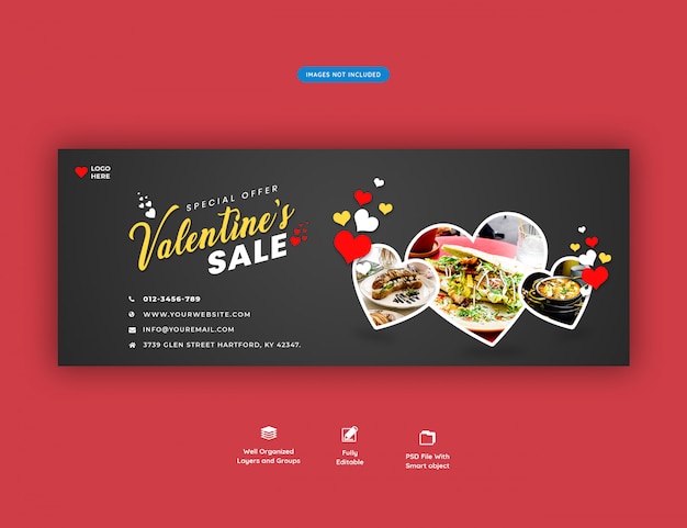 Valentine's sale facebook cover banner