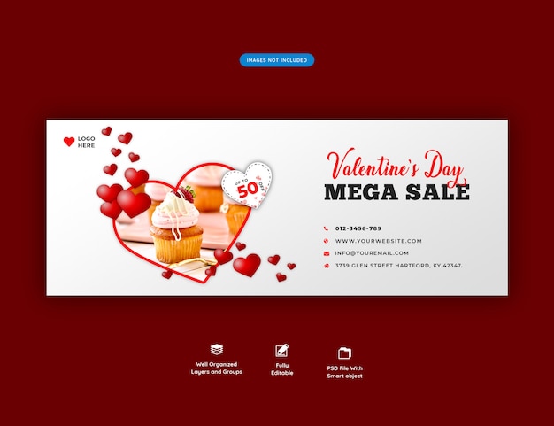 Valentine's sale facebook cover banner