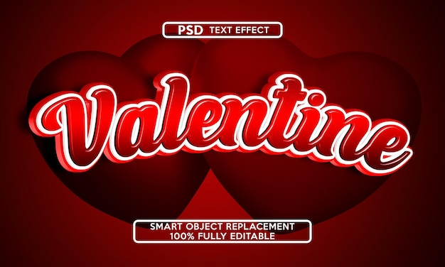 Valentine text effect template