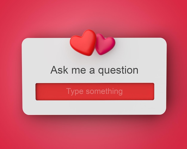 Valentines day Ask me a question template