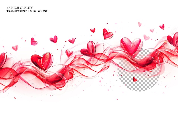 Valentines Day calligraphy illustration On transparent background