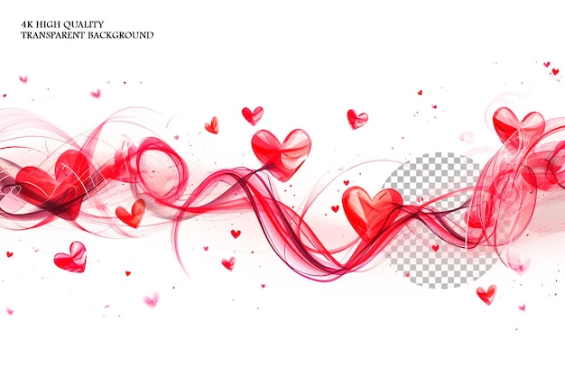 Valentines Day calligraphy illustration On transparent background