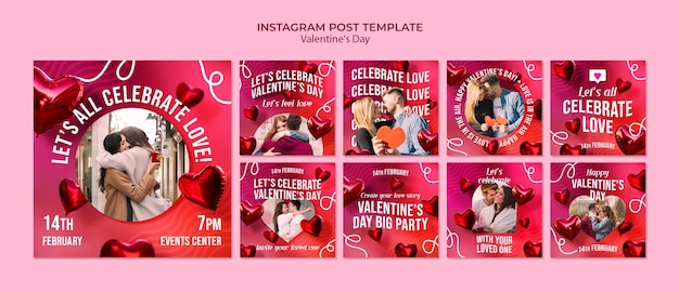 Valentines day celebration instagram posts