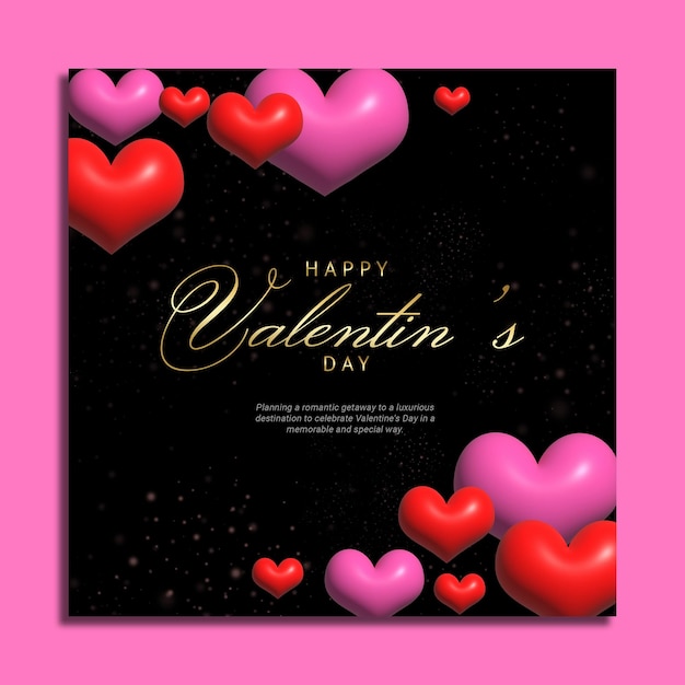 valentines day cute background with decorative love hearts best view scene