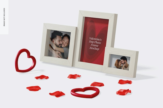 Valentines Day Photo Frame Mockup,Perspective