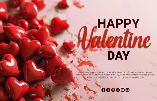 Valentines day special love shape psd background