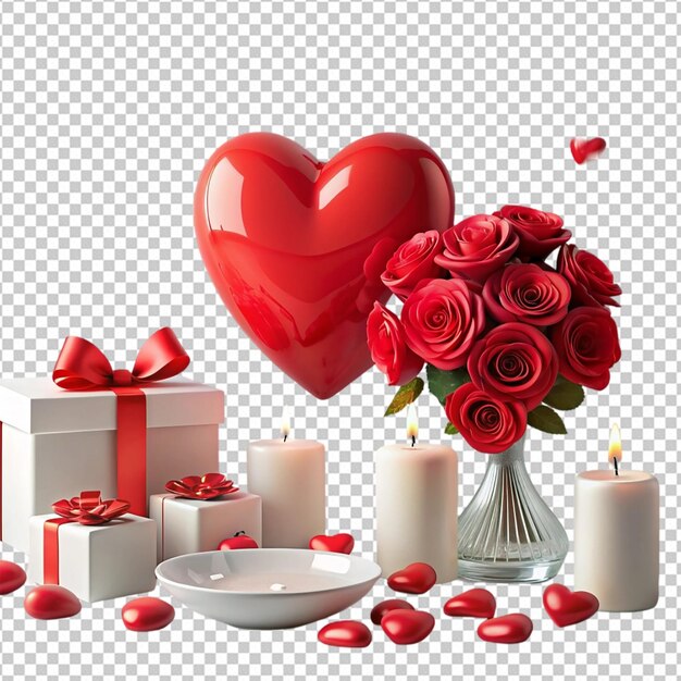 PSD valentines day on white background