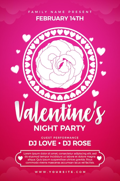 Valentines Night Party Flyer