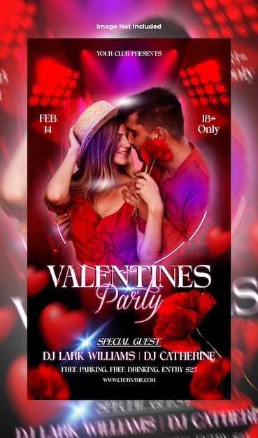 Valentines Party Instagram story template