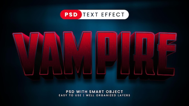 Vampire halloween text effect editable horror and scary text style