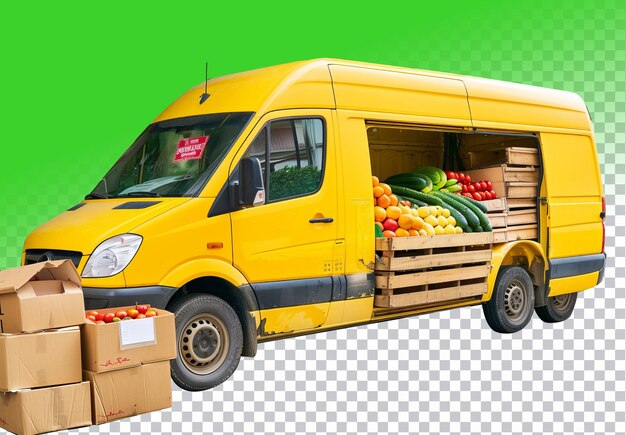 PSD van transporting vegetables