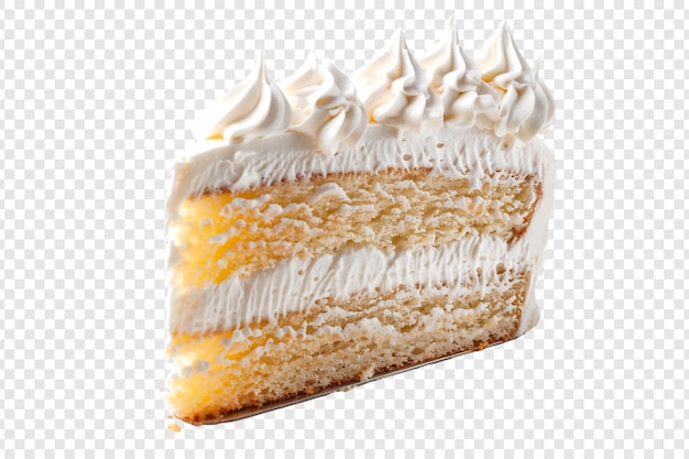 PSD vanilla cake isolated on transparent background