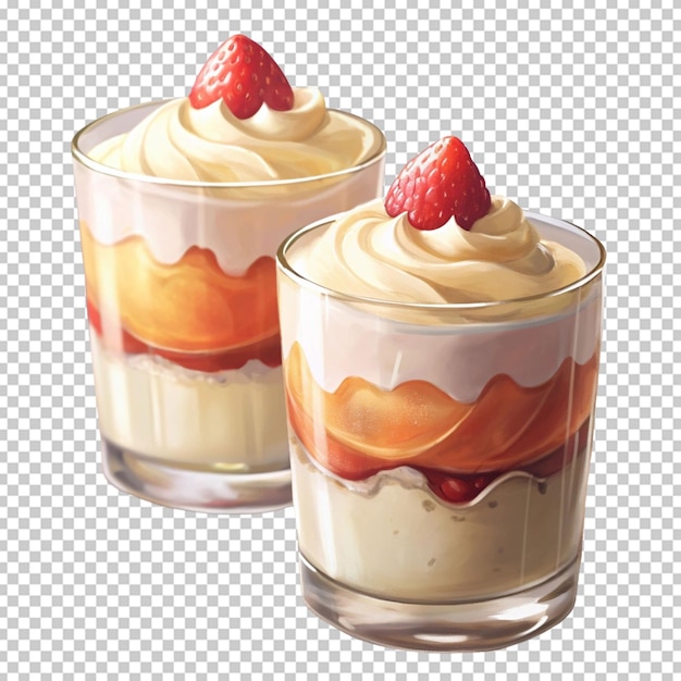 PSD vanilla cream mousse cheesecake parfaits extreme