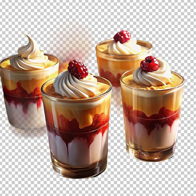 PSD vanilla cream mousse cheesecake parfaits extreme