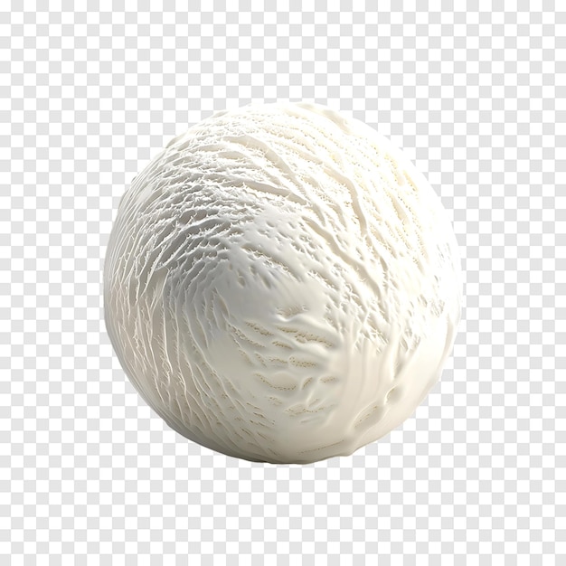 PSD vanilla ice cream ball isolated on a transparent background