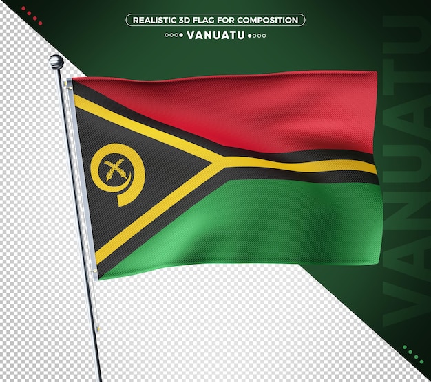 Vanuatu 3d textured flag for composition isolated