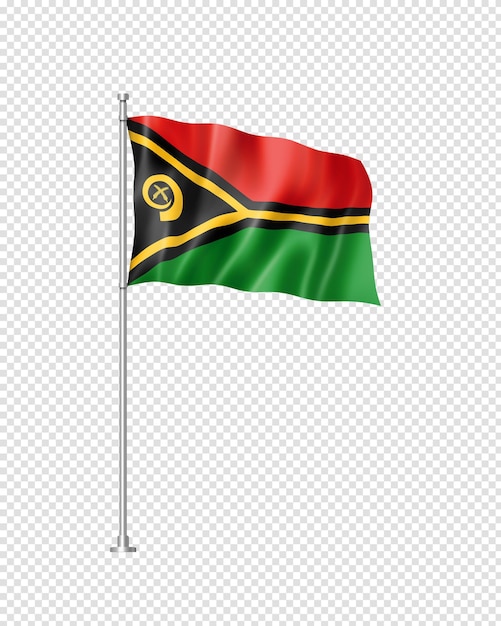 Vanuatu flag isolated on white