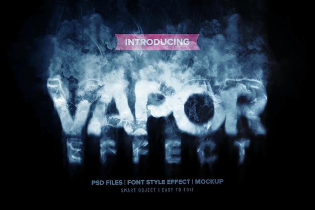 Vapor smoke premium text effect