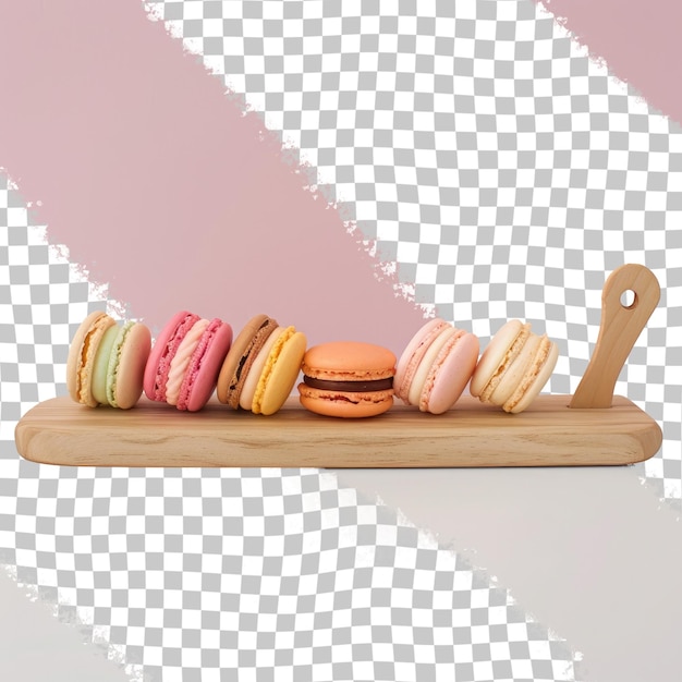 PSD a variety of different types of cookies are on a wooden cutting board