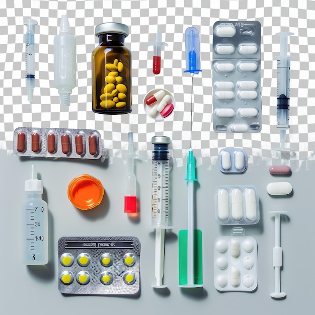 a variety of medicine items including one that says  medicine