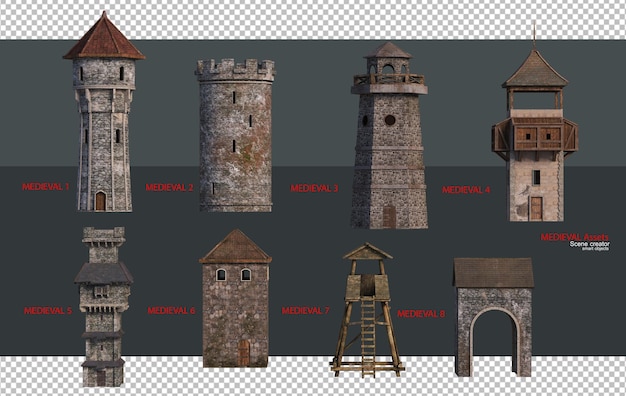 a variety of medieval assets.