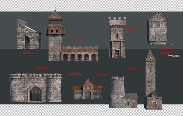 a variety of medieval assets.