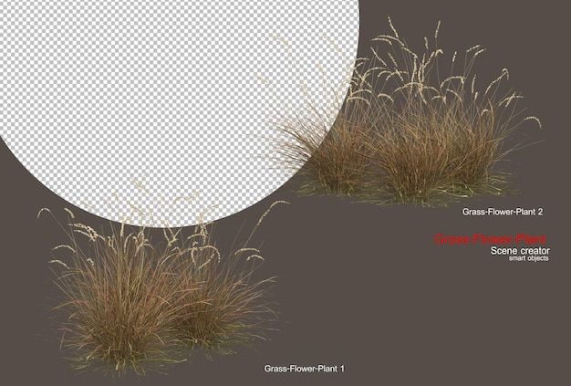 PSD variety of trees and grasses