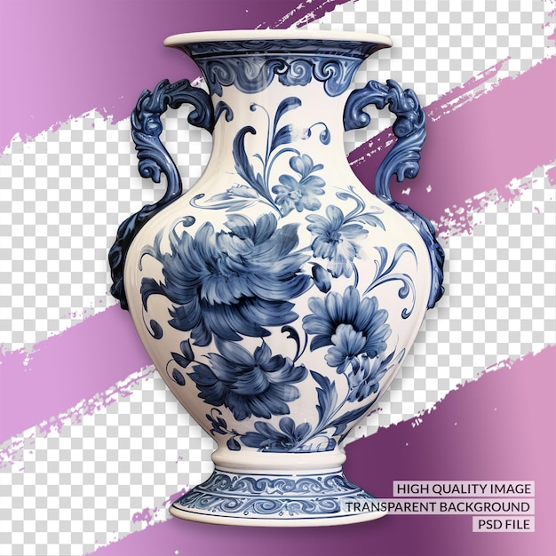 vase oriental 3D PNG clipart transparent isolated background