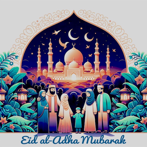 Vector Background design traditional Eid alAdha Festival