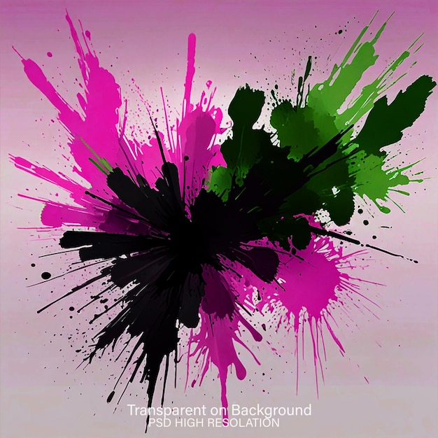 Vector of colorful blot watercolor splash on transparent Background