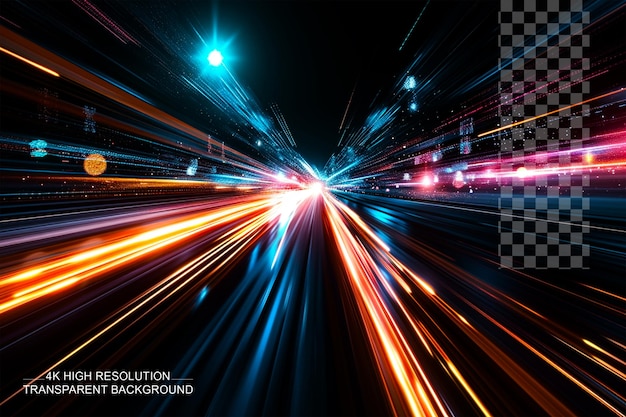 Vector Digital Speed Technology Abstract Background on Transparent Background