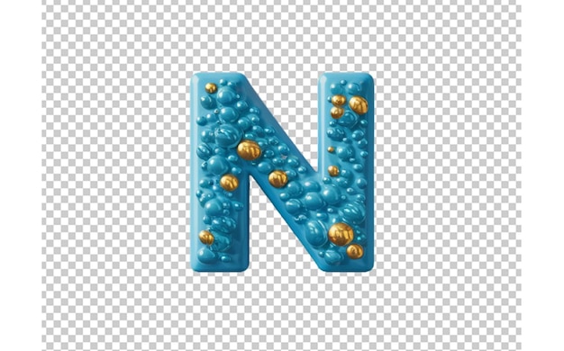 vector illustration of blue pearl and gold balls on a transparent background