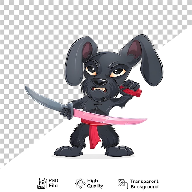 Vector Illustration of a Ninja Dog