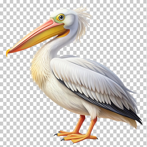 PSD vector illustration of a white pelican