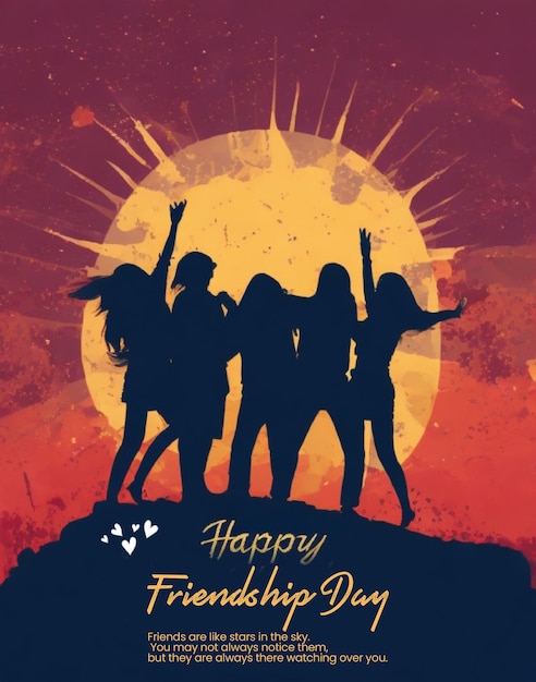 PSD vector image international friendship day illustration