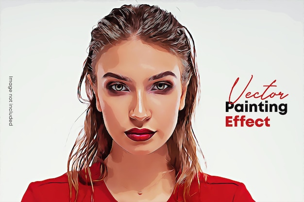 Vector painting art photo effect