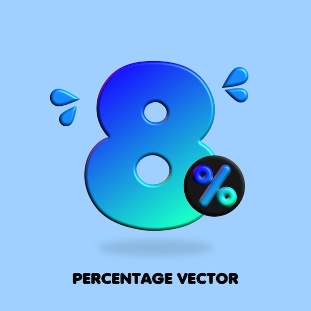 vector percent discount sale number 8