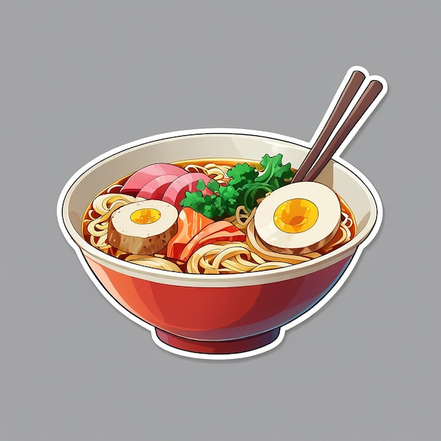 Vector ramen logo noodle Ramyeon