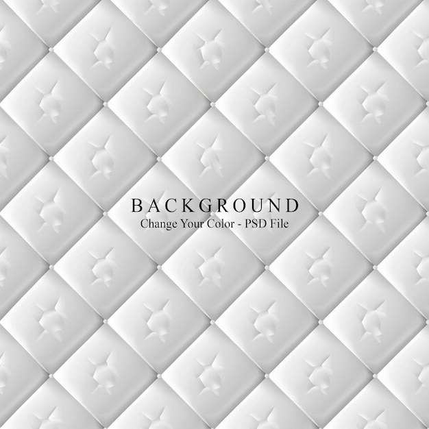 PSD vector seamless pattern with white quilted background grey tone minimalistic style