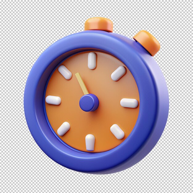 PSD vector wall round clock 3d icon timekeeping social media countdown time management icon