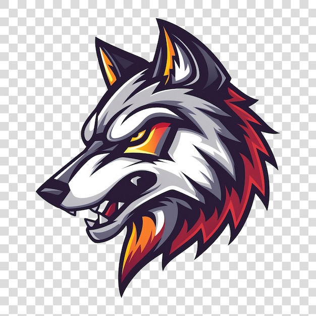 PSD vector wolf icon wolf icon wolf head vector isolated on transparent background png