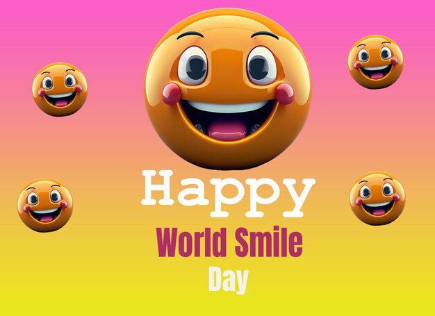 PSD vector world smile day event celebration background