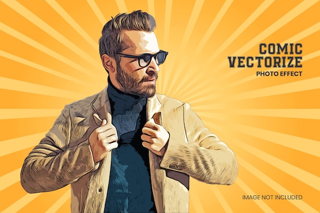 Vectorize comic photo effect