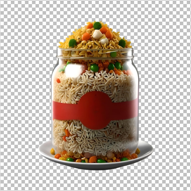 PSD veg schezwan fried rice on white bowl isolated on transparent background premium psd