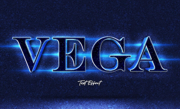 Vega 3d text effect template