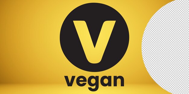 Vegan emblem Vegan great design on transparent background Logo symbol background