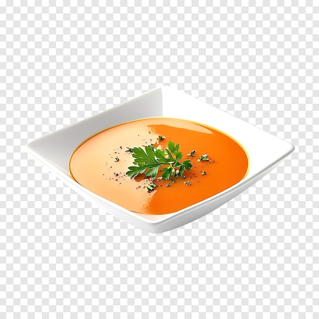 PSD vegetable cream soup isolated on a transparent background