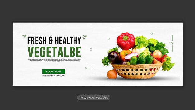 PSD vegetable food sale social media web banner template