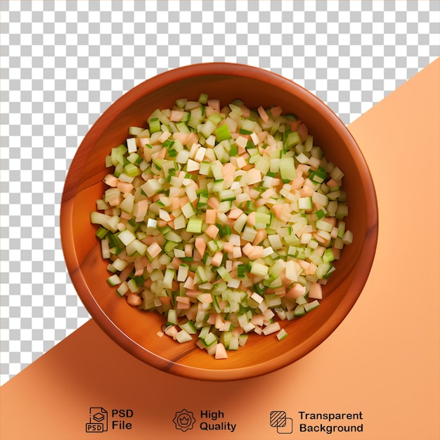 vegetable salad in bowl isolated on transparent background include png file